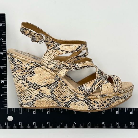 B.O.C. Wedge Platform Sandals Women's Size 8 Animal Snake Print - Picture 12 of 12
